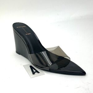 BLACK SUEDE STUDIO Octavia Wedge Sandal sz 9.5